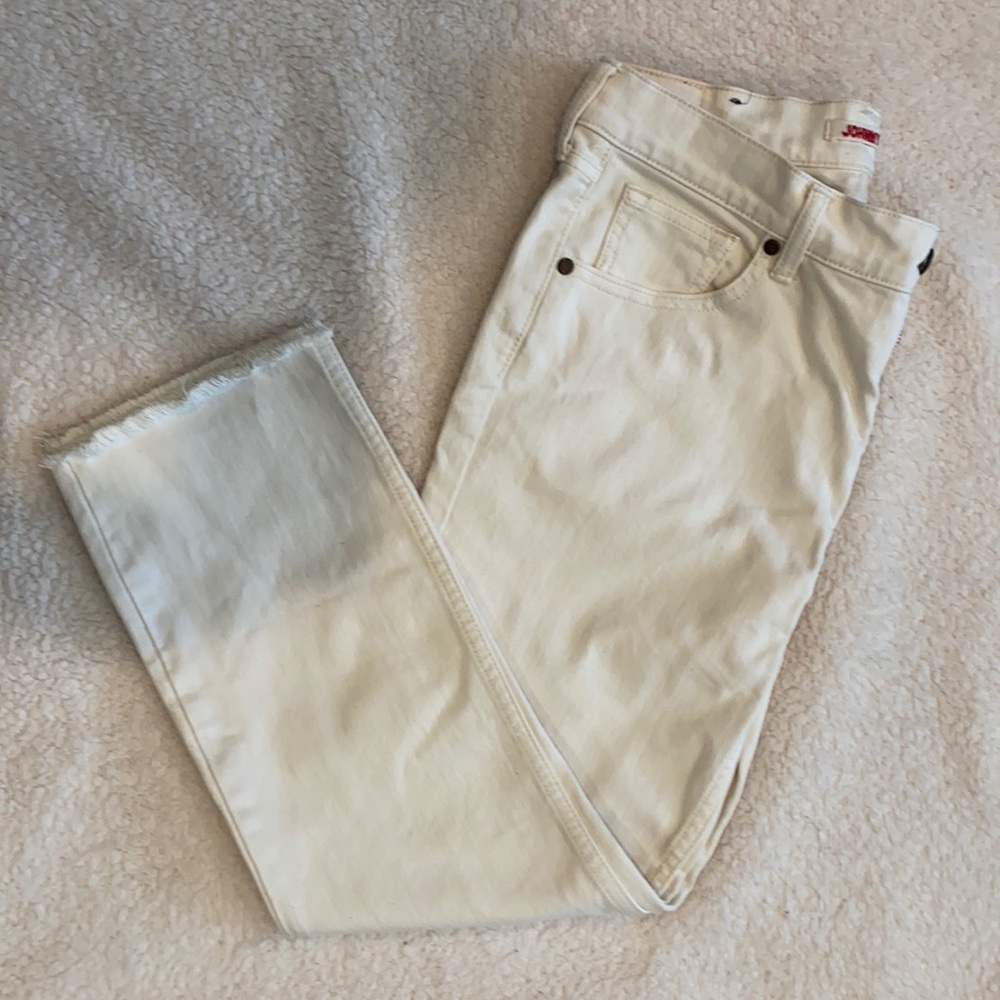 JOHNNY WAS Women’s Cropped Cream Jeans..Sz 26